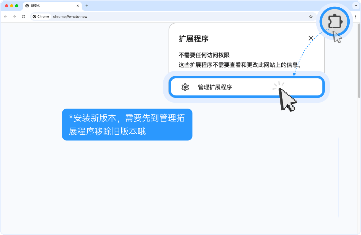 店川通视频素材助手在 Chrome 浏览器的扩展程序管理页面